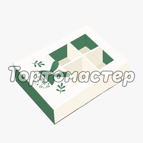 Коробка на 6 конфет с окном "Пасхальный подарок" 14х10х0,5 см КУ-00887	
