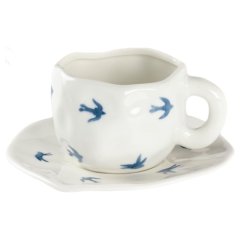 Набор чашка и блюдце керамика "Ласточки" 10663002