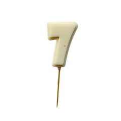 Фигурка из шоколадной глазури "Цифра белая 7" ФГ177(белый7)	