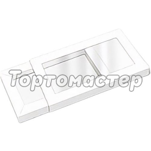 Коробка для шоколадной плитки белая 19х11х1,8 см КУ-447