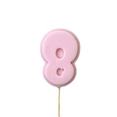 Фигурка из шоколадной глазури "Цифра розовая 8" ФГ177(розовый8)	