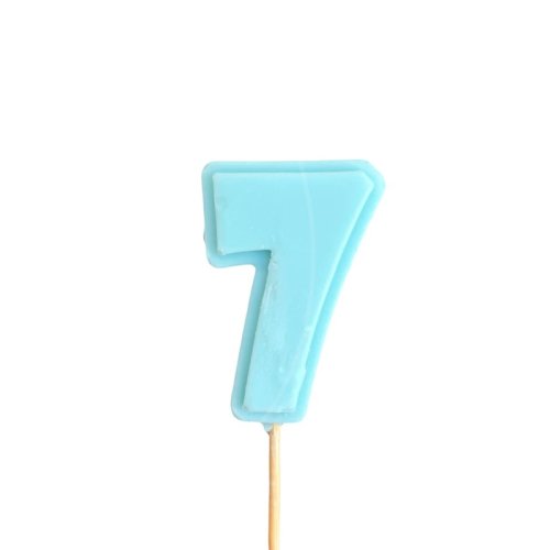 Фигурка из шоколадной глазури "Цифра голубая 7" ФГ177(голубой7)	