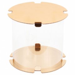 Коробка для торта круглая золото 30х25 см 022530