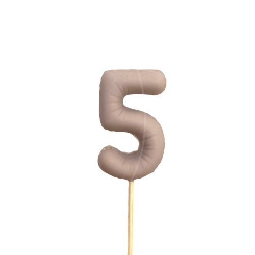 Фигурка из шоколадной глазури "Воздушный шарик молочный цифра 5" ФГ175(молочный5)	