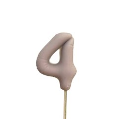 Фигурка из шоколадной глазури "Воздушный шарик молочный цифра 4" ФГ175(молочный4)	