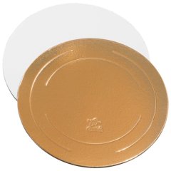 Подложка под торт Золото/Белый 3,2 мм 35 см п 3,2-350 КЗБ	