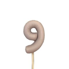 Фигурка из шоколадной глазури "Воздушный шарик молочный цифра 9" ФГ175(молочный9)	