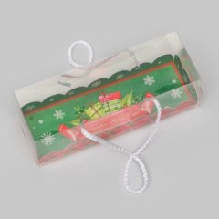 Коробка для сладостей с прозрачной крышкой "Доставка подарков" 22,5х7,8х7,8 см 10534335
