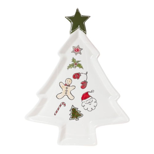 Тарелка керамическая "Новогодняя ёлочка" 37,5х28х2,5 см 10338143