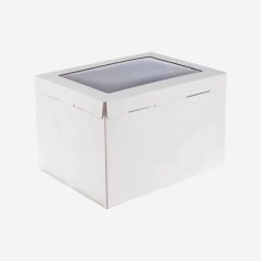 Коробка для торта с окном белая 30х40х26 см ForG COMFORT I W W 300*400*260 S    (EB 260 (окно))