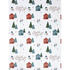 Бумага упаковочная "Снеговик" 70х50 см 10864079