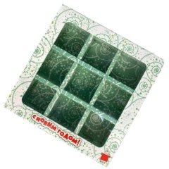 Коробка на 9 конфет с окном "Снежный Мишка" 13,8х13,8х3,5 см КУ-00750	