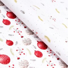 Бумага упаковочная двухсторонняя "Ёлочные шарики" 70х100 см 10549235