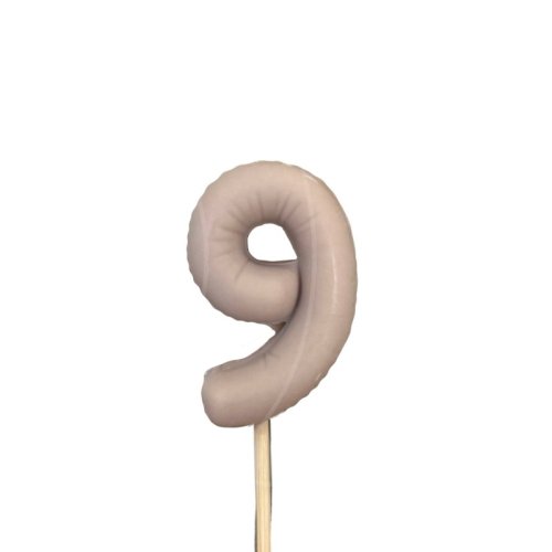 Фигурка из шоколадной глазури "Воздушный шарик молочный цифра 9" ФГ175(молочный9)	