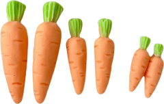 Фигурка из шоколадной глазури "Морковки" 6 шт ФГ171